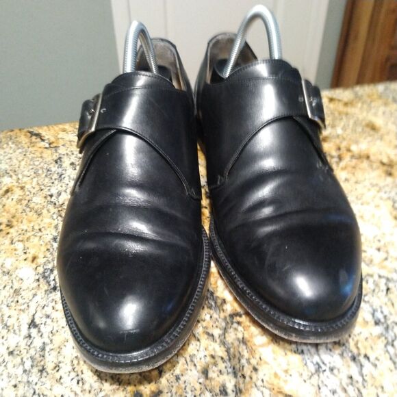 Cole Haan Monk Strap Buckle Leather Dressy Shoes Black Men\'s Size 9.5D 11290 main image 4
